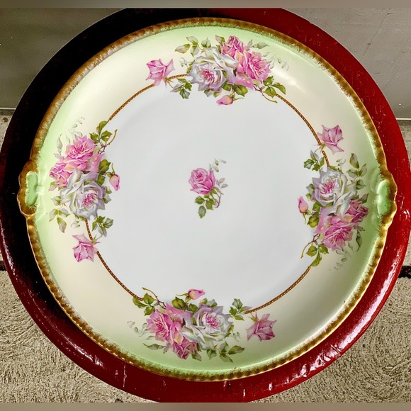 Rare 24k Gold Trim Early 20th Century Vintage LIMOGES FRANCE Serving Plate - Picture 4 of 16